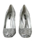 Dolce & Gabbana Pumps – Women's Silver Sequin Leather Crystal High Heels