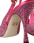 Dolce & Gabbana Pink Crystal Slingback Pumps – Women's Designer Heels