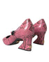 Dolce & Gabbana Pink Python Leather Mary Jane Pumps – Women's Exotic Heels