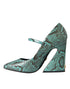 Dolce & Gabbana Blue Python Leather Mary Jane Pumps – Women's Exotic Heels