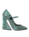 Dolce & Gabbana Blue Python Leather Mary Jane Pumps – Women's Exotic Heels