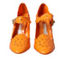 Dolce & Gabbana Cinderella Pumps Orange PVC Crystal-Embellished Heels – Women