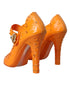 Dolce & Gabbana Cinderella Pumps Orange PVC Crystal-Embellished Heels – Women