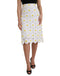 Dolce & Gabbana White Floral Pencil Straight Lace Skirt
