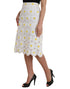Dolce & Gabbana White Floral Pencil Straight Lace Skirt