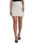 Dolce & Gabbana White Floral A-line Mini Skirt