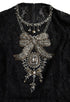 Dolce & Gabbana Black Nylon Lace Embellished Sheath Dress