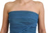 Dolce & Gabbana Blue Mesh Trim Ruched Tulle Sheath Dress