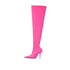 Balenciaga Pink Stretch Pointed-Toe Over-the-Knee Boots – Women