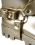 Dolce & Gabbana Gold Knee High Rubber Rain Boots for Women