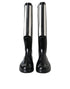 Dolce & Gabbana Knee High Boots for Women – Black White Rubber Flats