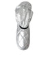 Dolce & Gabbana Metallic Silver Quilted Mid-Calf Boots – Women’s Nylon Logo Patch