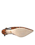 Dolce & Gabbana Black Orange Zebra Pony Hair Slingback Heels - Women’s