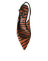 Dolce & Gabbana Black Orange Zebra Pony Hair Slingback Heels - Women’s