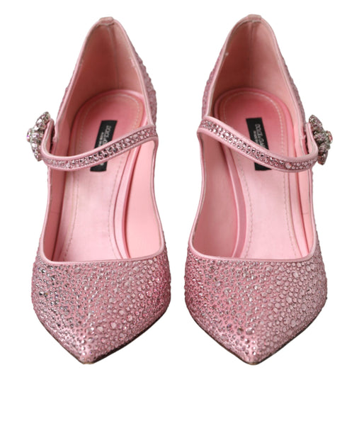 Dolce & Gabbana Pink Strass Crystal Heels Pumps Shoes - Women’s