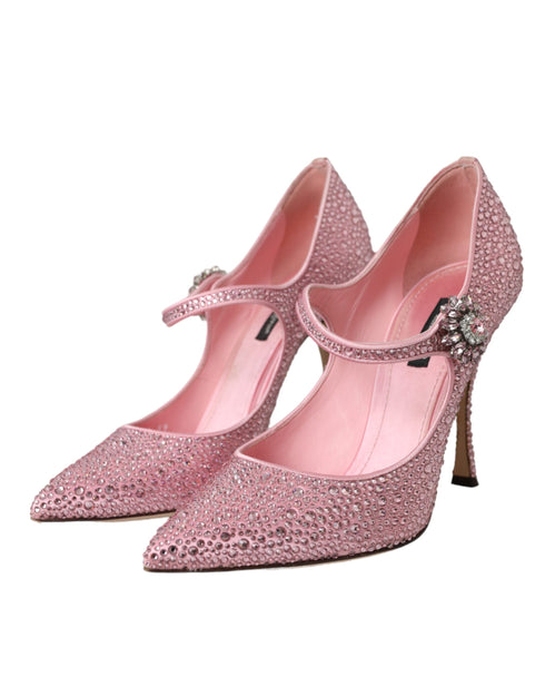Dolce & Gabbana Pink Strass Crystal Heels Pumps Shoes - Women’s