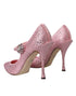 Dolce & Gabbana Pink Strass Crystal Heels Pumps Shoes - Women’s