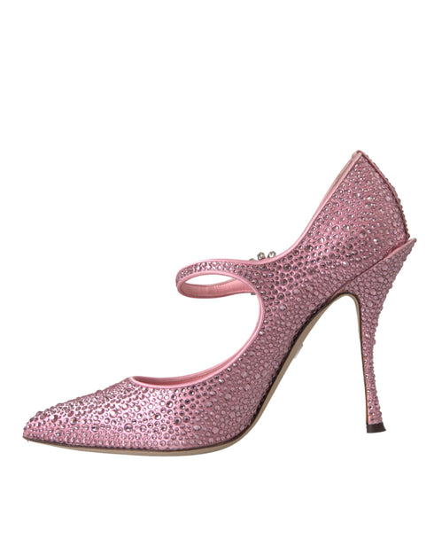 Dolce & Gabbana Pink Strass Crystal Heels Pumps Shoes - Women’s
