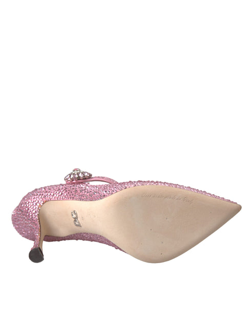 Dolce & Gabbana Pink Strass Crystal Heels Pumps Shoes - Women’s