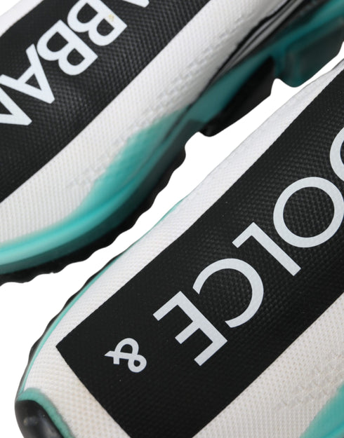 Dolce & Gabbana Sorrento Sneakers | White Black Blue Slip-On Logo Shoes