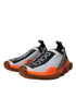 Dolce & Gabbana Sorrento White Black Orange Slip-On Logo Sneakers Shoes