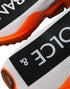 Dolce & Gabbana Sorrento White Black Orange Slip-On Logo Sneakers Shoes