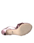 Dolce & Gabbana Keira Crystal Heels Sandals Pink Silk Women's Shoes