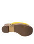 Dolce & Gabbana Yellow Leather Mule Wedge Slides – Women's Logo Platform Sandals