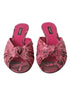 Dolce & Gabbana Kitten Heels Slides Sandals Pink Python Exotic Leather - Women’s Pumps