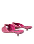 Dolce & Gabbana Kitten Heels Slides Sandals Pink Python Exotic Leather - Women’s Pumps