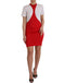 Dolce & Gabbana Red Nylon Stretch Bodycon Sheath Mini Dress