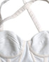 Versace White Viscose Bustier Sleeveless Cropped Top