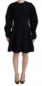 Dolce & Gabbana Black Long Sleeves A-line Mini Cotton Dress