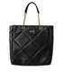 Dolce & Gabbana Jungle Quilted Leather Tote Bag in Black for Women