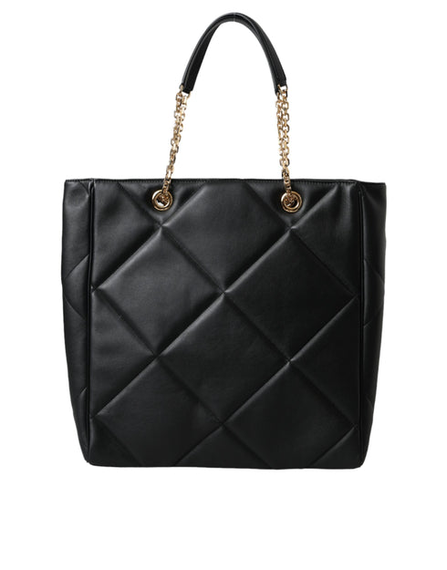 Dolce & Gabbana Jungle Quilted Leather Tote Bag in Black for Women