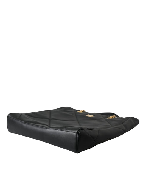 Dolce & Gabbana Jungle Quilted Leather Tote Bag in Black for Women