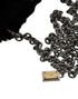 Dolce & Gabbana Black Faux Fur Crossbody Bag with Silver Chain for Women