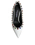 Dolce & Gabbana Women's White Crystal Embellished Calf Leather High Heels Pumps