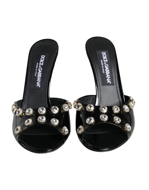 Dolce & Gabbana Black Crystal Heels | Women’s Keira Leather Sandals