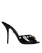 Dolce & Gabbana Black Crystal Heels | Women’s Keira Leather Sandals