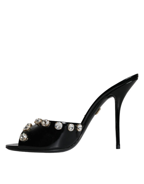 Dolce & Gabbana Black Crystal Heels | Women’s Keira Leather Sandals