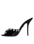Dolce & Gabbana Black Crystal Heels | Women’s Keira Leather Sandals