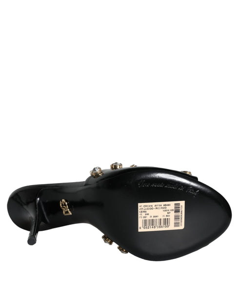 Dolce & Gabbana Black Crystal Heels | Women’s Keira Leather Sandals