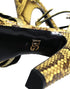 Dolce & Gabbana Women's Yellow Python Leather Ankle Strap Heels Sandals Shoes