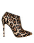 Dolce & Gabbana Ankle Boots Shoes – Women's Brown Leopard Print Calf Fur Stiletto Heels