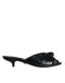 Dolce & Gabbana Python Leather Heels Slide Sandals in Black for Women