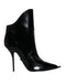 Dolce & Gabbana Black Patent Leather Ankle Boots | Women’s Pointed Toe Heels