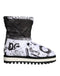 Dolce & Gabbana Mid Calf Boots White Padded Logo Print Winter Snow Shoes for Women’s