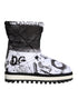 Dolce & Gabbana Mid Calf Boots White Padded Logo Print Winter Snow Shoes for Women’s