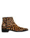 Dolce & Gabbana Ankle Boots Shoes for Women – Leopard Print Calf Fur & Leather